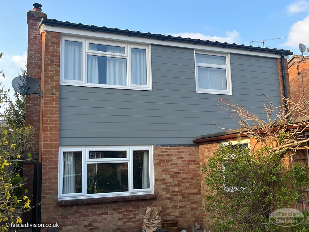 New fascia, soffit and guttering installation on a UK home